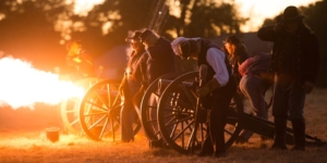 Howitzer firing