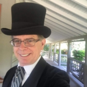 Walter in top hat at living history event